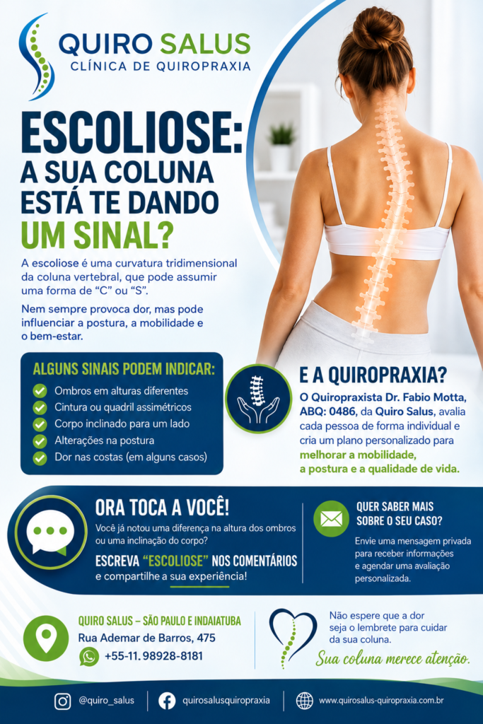 sinais de Escoliose na coluna