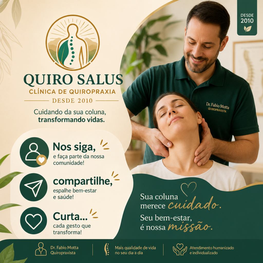 siga a quiropraxia nas redes sociais